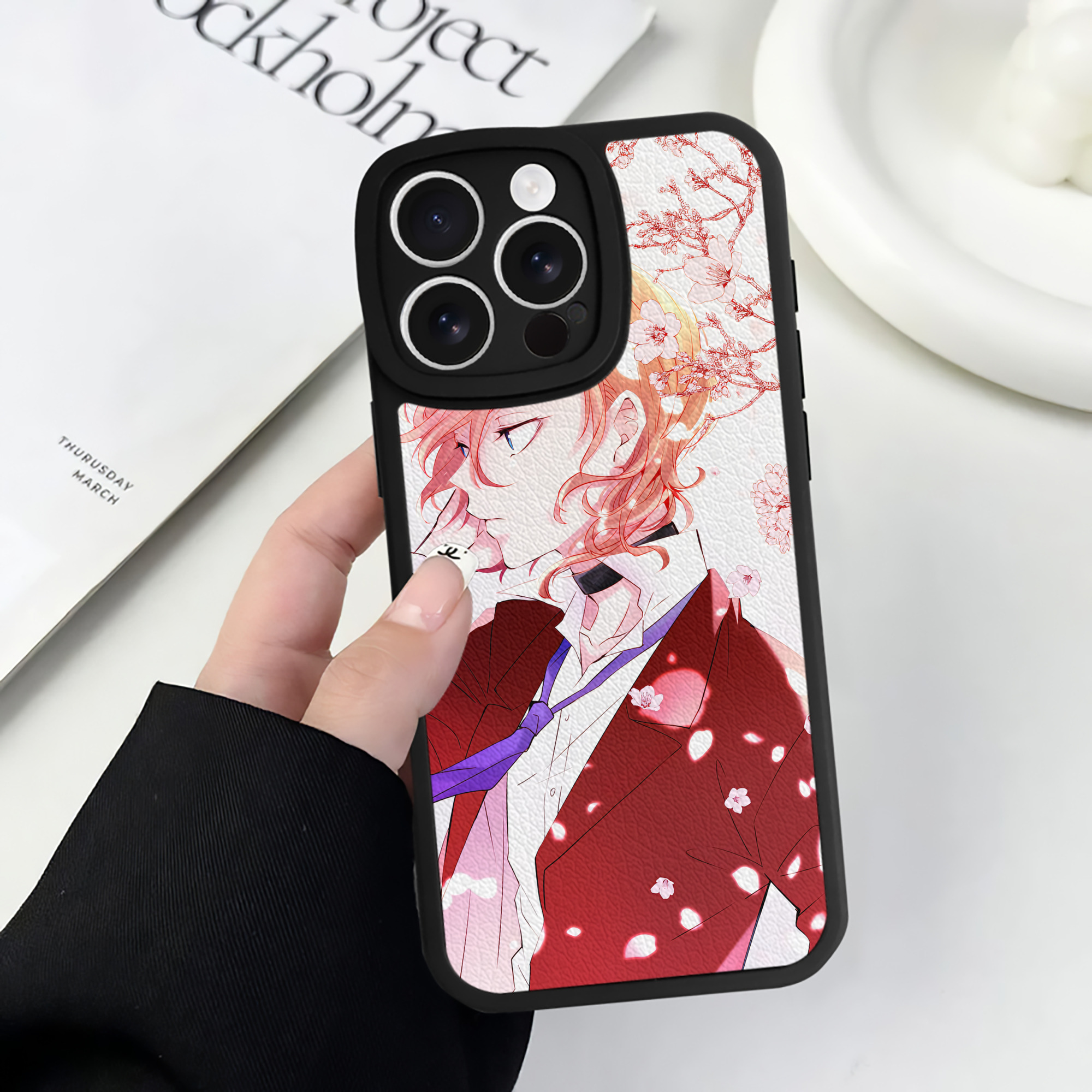 （画像用） 文豪ストレイドッグス Bungo Stray Dogs 【iPhone 16シリーズ対応】シリコンスマホケース（レザー調） 材質：シリコン